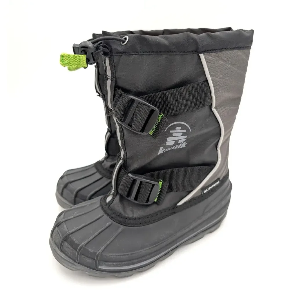 Kamik Glacial 4 Waterproof Winter Boots Little/Big Kids Black Size US2 EU34